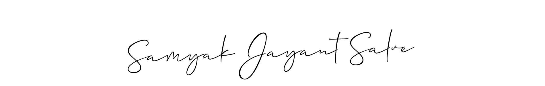 It looks lik you need a new signature style for name Samyak Jayant Salve. Design unique handwritten (Allison_Script) signature with our free signature maker in just a few clicks. Samyak Jayant Salve signature style 2 images and pictures png