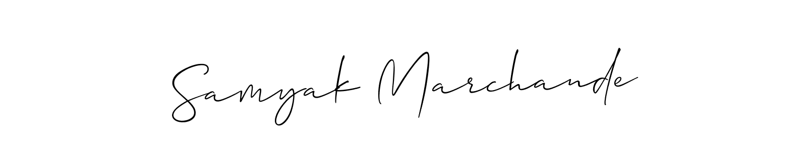 See photos of Samyak Marchande official signature by Spectra . Check more albums & portfolios. Read reviews & check more about Allison_Script font. Samyak Marchande signature style 2 images and pictures png