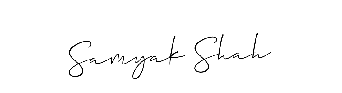 Make a short Samyak Shah signature style. Manage your documents anywhere anytime using Allison_Script. Create and add eSignatures, submit forms, share and send files easily. Samyak Shah signature style 2 images and pictures png