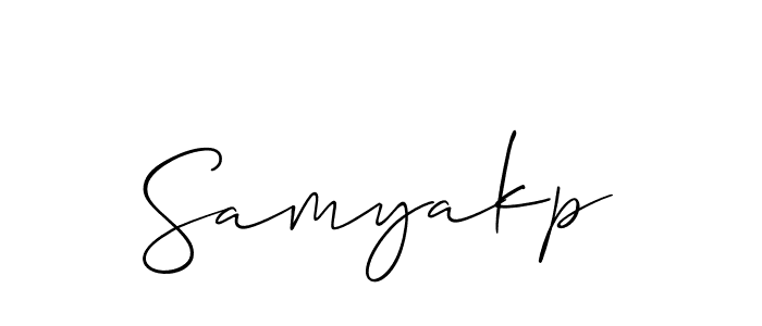 Also You can easily find your signature by using the search form. We will create Samyakp name handwritten signature images for you free of cost using Allison_Script sign style. Samyakp signature style 2 images and pictures png