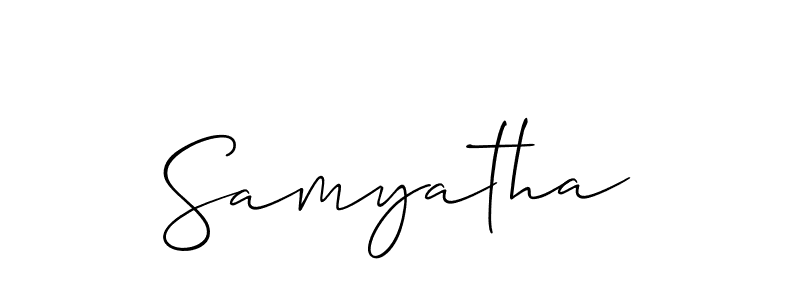 How to Draw Samyatha signature style? Allison_Script is a latest design signature styles for name Samyatha. Samyatha signature style 2 images and pictures png