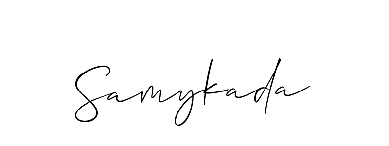 Create a beautiful signature design for name Samykada. With this signature (Allison_Script) fonts, you can make a handwritten signature for free. Samykada signature style 2 images and pictures png