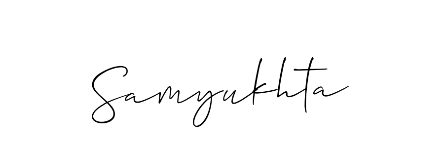 Create a beautiful signature design for name Samyukhta. With this signature (Allison_Script) fonts, you can make a handwritten signature for free. Samyukhta signature style 2 images and pictures png