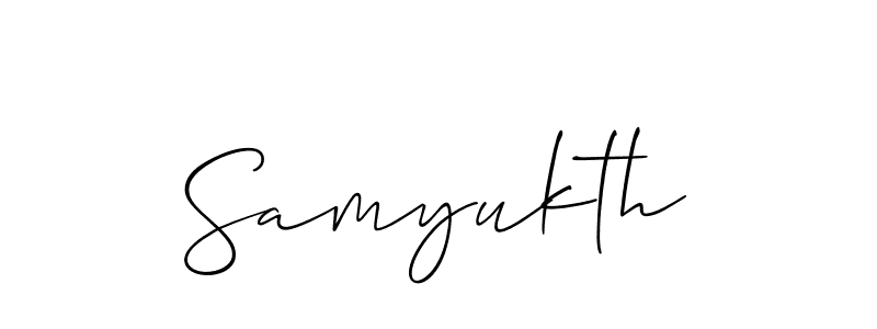 You should practise on your own different ways (Allison_Script) to write your name (Samyukth) in signature. don't let someone else do it for you. Samyukth signature style 2 images and pictures png