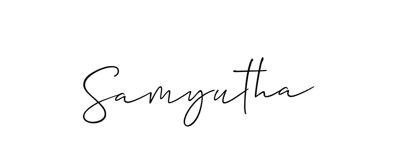 Make a beautiful signature design for name Samyutha. Use this online signature maker to create a handwritten signature for free. Samyutha signature style 2 images and pictures png