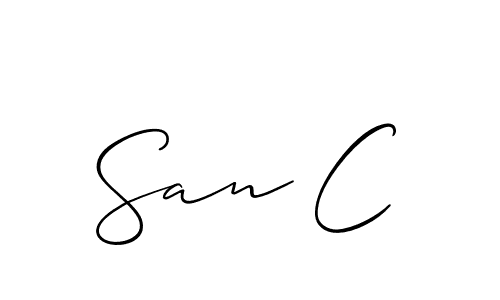 Once you've used our free online signature maker to create your best signature Allison_Script style, it's time to enjoy all of the benefits that San C name signing documents. San C signature style 2 images and pictures png