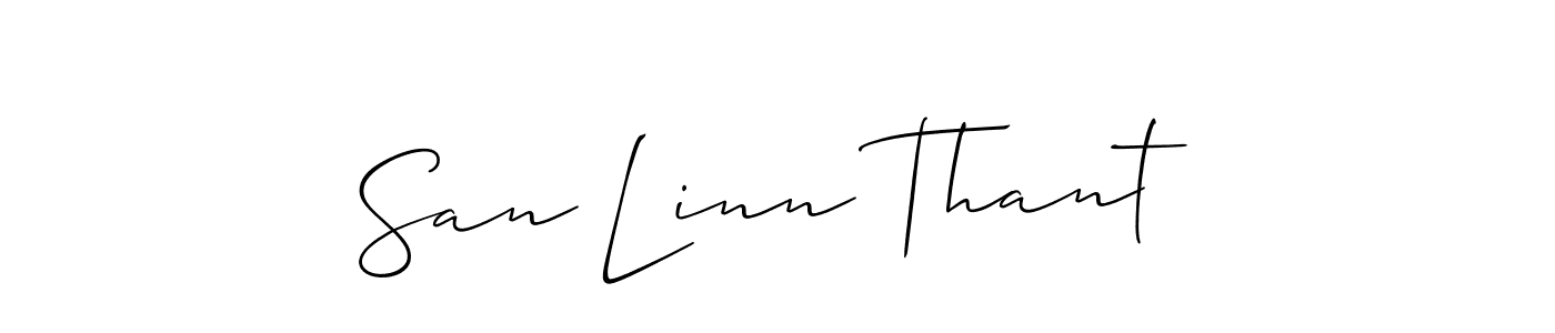 See photos of San Linn Thant official signature by Spectra . Check more albums & portfolios. Read reviews & check more about Allison_Script font. San Linn Thant signature style 2 images and pictures png