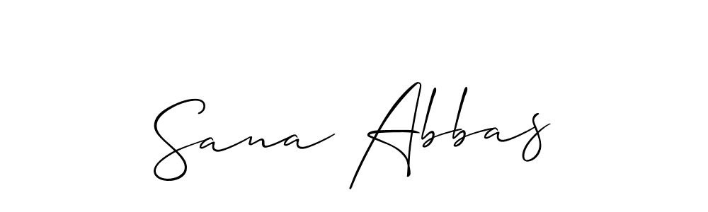 Allison_Script is a professional signature style that is perfect for those who want to add a touch of class to their signature. It is also a great choice for those who want to make their signature more unique. Get Sana Abbas name to fancy signature for free. Sana Abbas signature style 2 images and pictures png