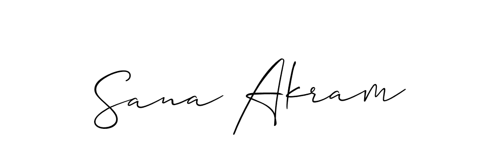 Create a beautiful signature design for name Sana Akram. With this signature (Allison_Script) fonts, you can make a handwritten signature for free. Sana Akram signature style 2 images and pictures png
