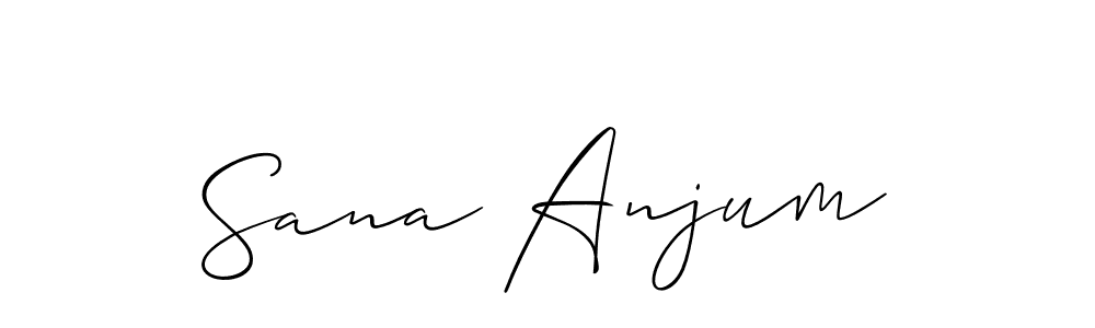 Allison_Script is a professional signature style that is perfect for those who want to add a touch of class to their signature. It is also a great choice for those who want to make their signature more unique. Get Sana Anjum name to fancy signature for free. Sana Anjum signature style 2 images and pictures png