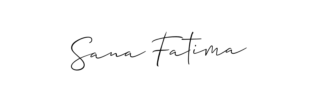 Sana Fatima stylish signature style. Best Handwritten Sign (Allison_Script) for my name. Handwritten Signature Collection Ideas for my name Sana Fatima. Sana Fatima signature style 2 images and pictures png