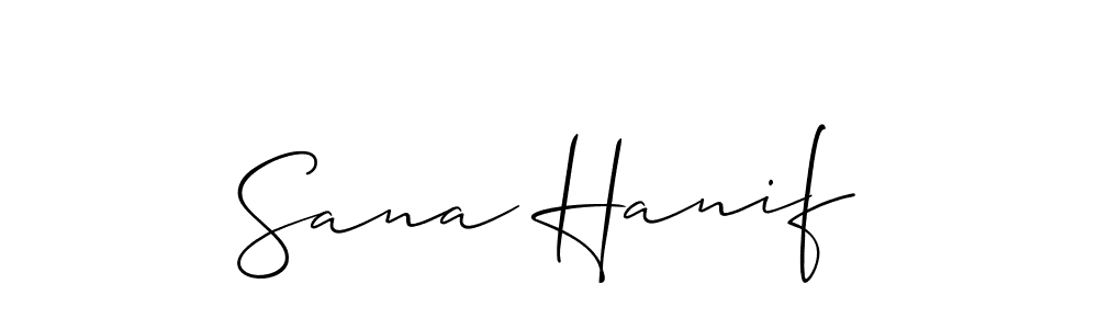 How to make Sana Hanif signature? Allison_Script is a professional autograph style. Create handwritten signature for Sana Hanif name. Sana Hanif signature style 2 images and pictures png