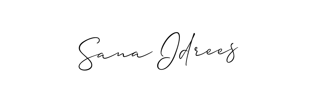 Design your own signature with our free online signature maker. With this signature software, you can create a handwritten (Allison_Script) signature for name Sana Idrees. Sana Idrees signature style 2 images and pictures png