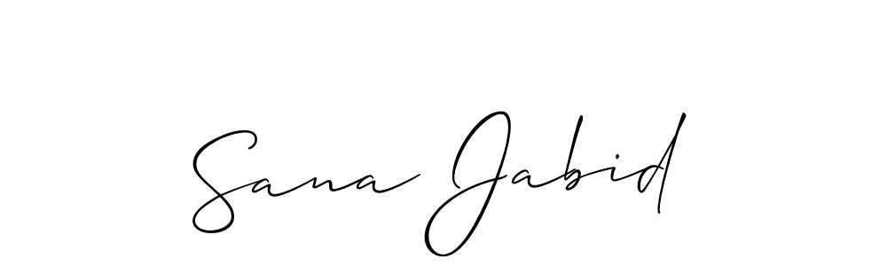 Design your own signature with our free online signature maker. With this signature software, you can create a handwritten (Allison_Script) signature for name Sana Jabid. Sana Jabid signature style 2 images and pictures png