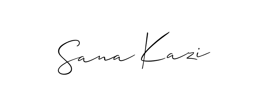 Design your own signature with our free online signature maker. With this signature software, you can create a handwritten (Allison_Script) signature for name Sana Kazi. Sana Kazi signature style 2 images and pictures png