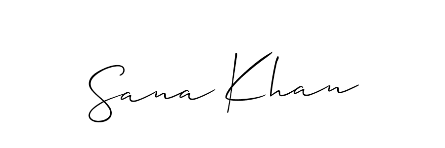 Create a beautiful signature design for name Sana Khan. With this signature (Allison_Script) fonts, you can make a handwritten signature for free. Sana Khan signature style 2 images and pictures png