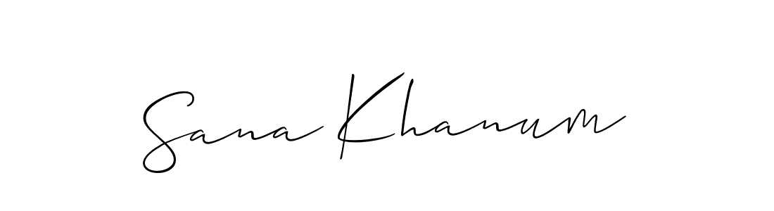 Sana Khanum stylish signature style. Best Handwritten Sign (Allison_Script) for my name. Handwritten Signature Collection Ideas for my name Sana Khanum. Sana Khanum signature style 2 images and pictures png