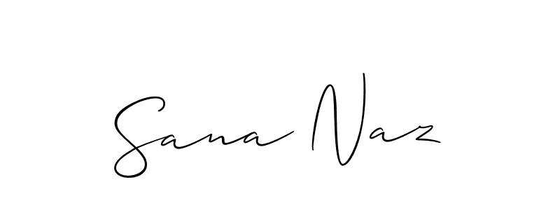 How to make Sana Naz signature? Allison_Script is a professional autograph style. Create handwritten signature for Sana Naz name. Sana Naz signature style 2 images and pictures png