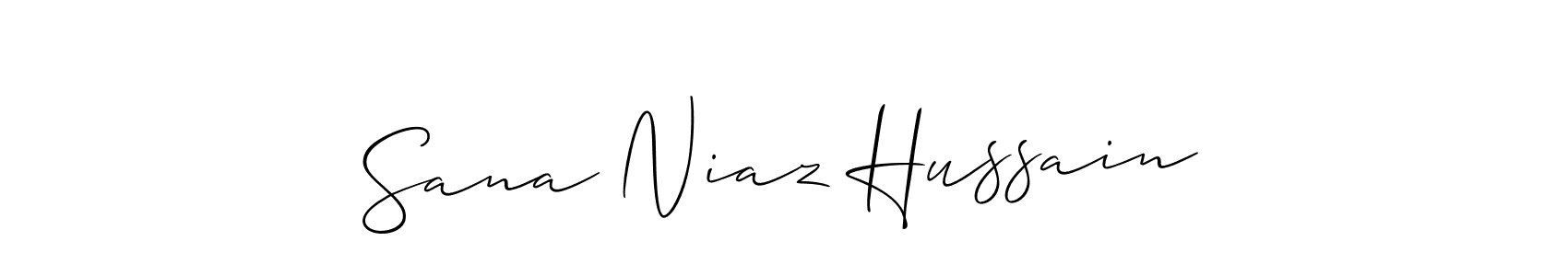 It looks lik you need a new signature style for name Sana Niaz Hussain. Design unique handwritten (Allison_Script) signature with our free signature maker in just a few clicks. Sana Niaz Hussain signature style 2 images and pictures png