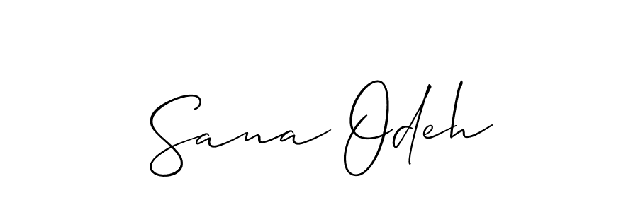 Make a beautiful signature design for name Sana Odeh. With this signature (Allison_Script) style, you can create a handwritten signature for free. Sana Odeh signature style 2 images and pictures png