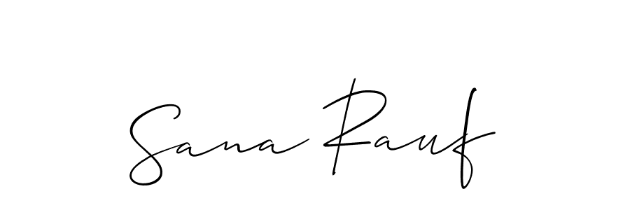 Sana Rauf stylish signature style. Best Handwritten Sign (Allison_Script) for my name. Handwritten Signature Collection Ideas for my name Sana Rauf. Sana Rauf signature style 2 images and pictures png