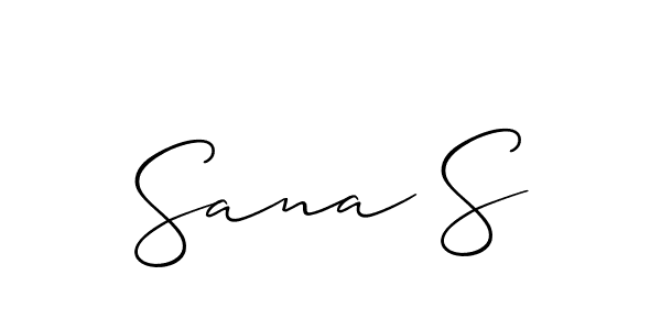Sana S stylish signature style. Best Handwritten Sign (Allison_Script) for my name. Handwritten Signature Collection Ideas for my name Sana S. Sana S signature style 2 images and pictures png
