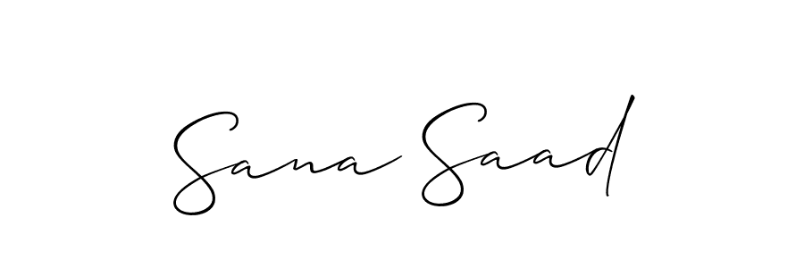 Sana Saad stylish signature style. Best Handwritten Sign (Allison_Script) for my name. Handwritten Signature Collection Ideas for my name Sana Saad. Sana Saad signature style 2 images and pictures png
