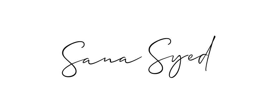 Similarly Allison_Script is the best handwritten signature design. Signature creator online .You can use it as an online autograph creator for name Sana Syed. Sana Syed signature style 2 images and pictures png