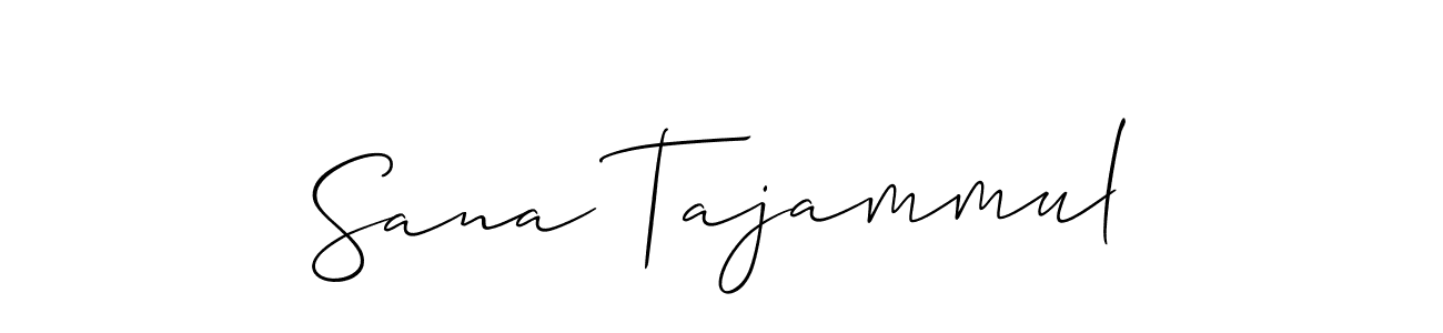 This is the best signature style for the Sana Tajammul name. Also you like these signature font (Allison_Script). Mix name signature. Sana Tajammul signature style 2 images and pictures png