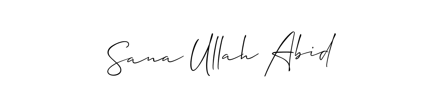 This is the best signature style for the Sana Ullah Abid name. Also you like these signature font (Allison_Script). Mix name signature. Sana Ullah Abid signature style 2 images and pictures png