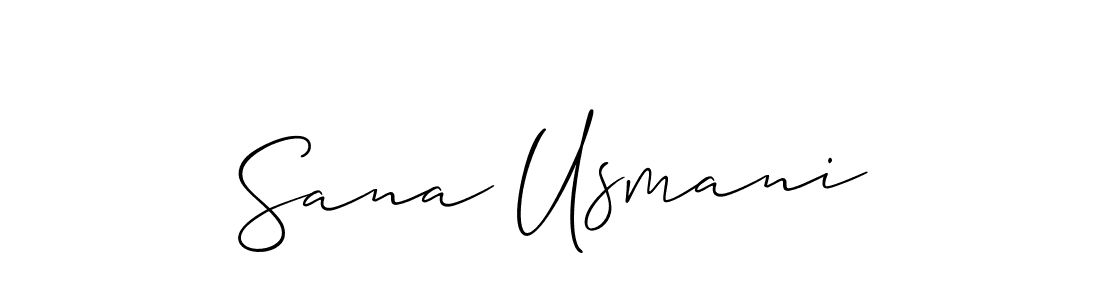 Use a signature maker to create a handwritten signature online. With this signature software, you can design (Allison_Script) your own signature for name Sana Usmani. Sana Usmani signature style 2 images and pictures png