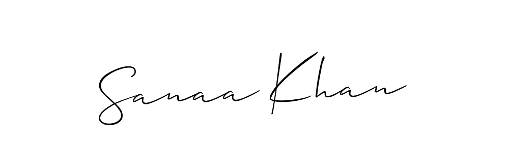 How to make Sanaa Khan signature? Allison_Script is a professional autograph style. Create handwritten signature for Sanaa Khan name. Sanaa Khan signature style 2 images and pictures png