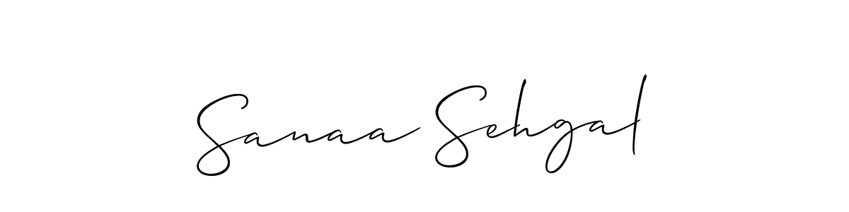 How to make Sanaa Sehgal signature? Allison_Script is a professional autograph style. Create handwritten signature for Sanaa Sehgal name. Sanaa Sehgal signature style 2 images and pictures png