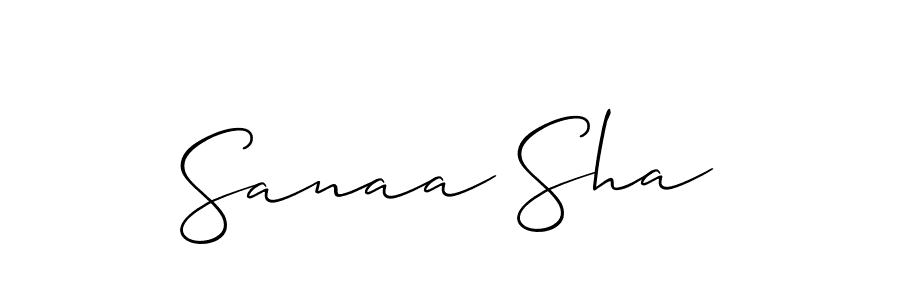 How to make Sanaa Sha name signature. Use Allison_Script style for creating short signs online. This is the latest handwritten sign. Sanaa Sha signature style 2 images and pictures png