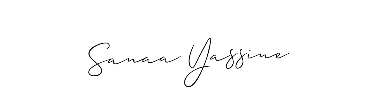 Also we have Sanaa Yassine name is the best signature style. Create professional handwritten signature collection using Allison_Script autograph style. Sanaa Yassine signature style 2 images and pictures png