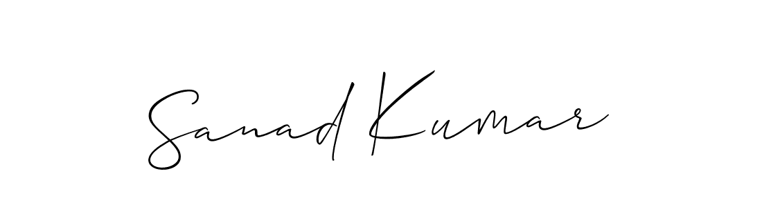 Use a signature maker to create a handwritten signature online. With this signature software, you can design (Allison_Script) your own signature for name Sanad Kumar. Sanad Kumar signature style 2 images and pictures png