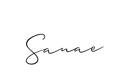 Sanae stylish signature style. Best Handwritten Sign (Allison_Script) for my name. Handwritten Signature Collection Ideas for my name Sanae. Sanae signature style 2 images and pictures png