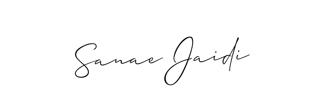 This is the best signature style for the Sanae Jaidi name. Also you like these signature font (Allison_Script). Mix name signature. Sanae Jaidi signature style 2 images and pictures png