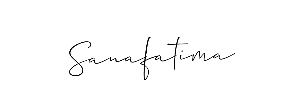 The best way (Allison_Script) to make a short signature is to pick only two or three words in your name. The name Sanafatima include a total of six letters. For converting this name. Sanafatima signature style 2 images and pictures png