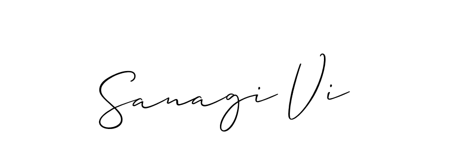 How to Draw Sanagi Vi signature style? Allison_Script is a latest design signature styles for name Sanagi Vi. Sanagi Vi signature style 2 images and pictures png