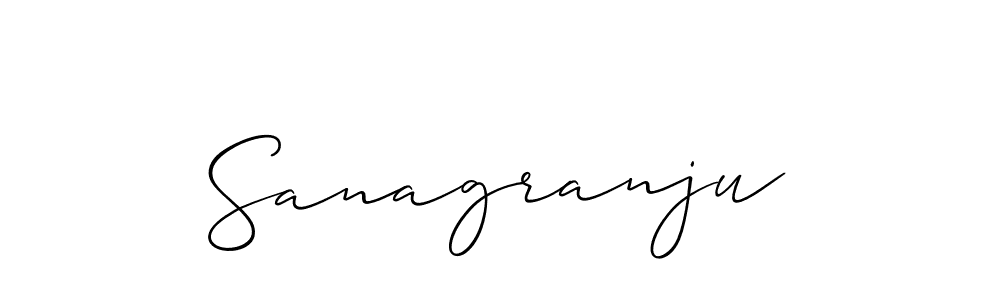 Once you've used our free online signature maker to create your best signature Allison_Script style, it's time to enjoy all of the benefits that Sanagranju name signing documents. Sanagranju signature style 2 images and pictures png