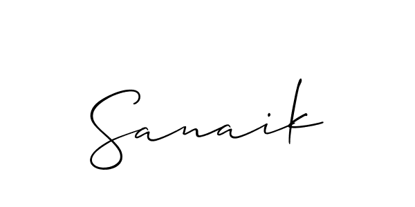 Best and Professional Signature Style for Sanaik. Allison_Script Best Signature Style Collection. Sanaik signature style 2 images and pictures png