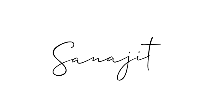 You should practise on your own different ways (Allison_Script) to write your name (Sanajit) in signature. don't let someone else do it for you. Sanajit signature style 2 images and pictures png