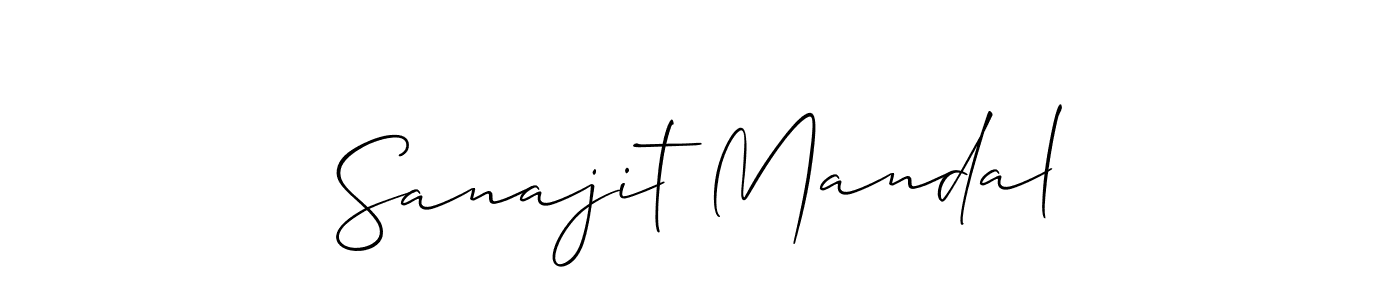 if you are searching for the best signature style for your name Sanajit Mandal. so please give up your signature search. here we have designed multiple signature styles  using Allison_Script. Sanajit Mandal signature style 2 images and pictures png