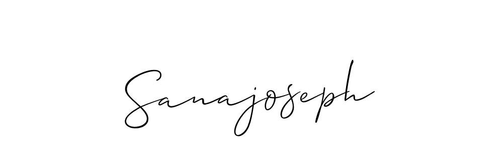 Use a signature maker to create a handwritten signature online. With this signature software, you can design (Allison_Script) your own signature for name Sanajoseph. Sanajoseph signature style 2 images and pictures png