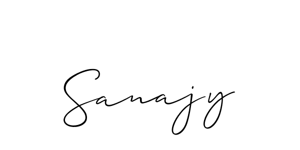 Similarly Allison_Script is the best handwritten signature design. Signature creator online .You can use it as an online autograph creator for name Sanajy. Sanajy signature style 2 images and pictures png