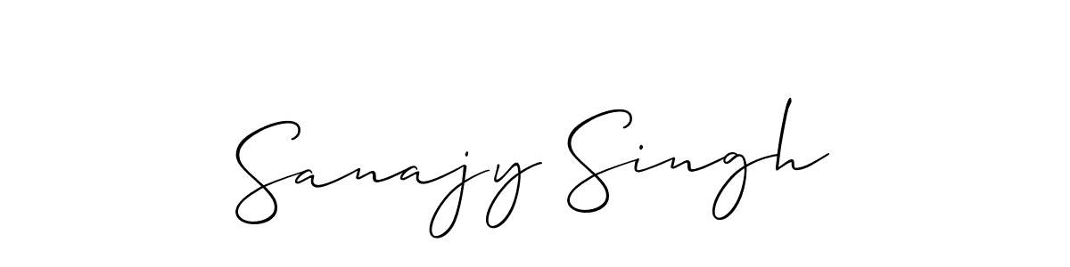 Allison_Script is a professional signature style that is perfect for those who want to add a touch of class to their signature. It is also a great choice for those who want to make their signature more unique. Get Sanajy Singh name to fancy signature for free. Sanajy Singh signature style 2 images and pictures png