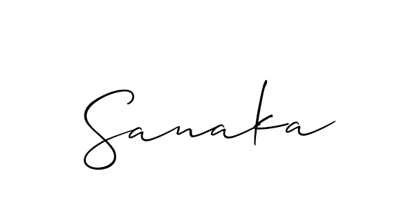 Also we have Sanaka name is the best signature style. Create professional handwritten signature collection using Allison_Script autograph style. Sanaka signature style 2 images and pictures png