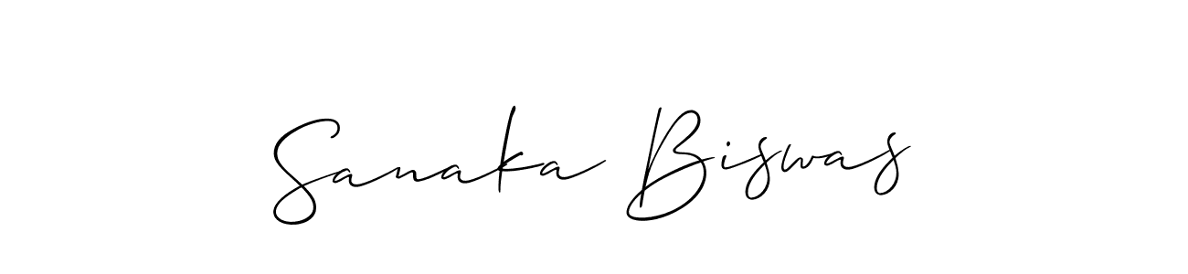 Also we have Sanaka Biswas name is the best signature style. Create professional handwritten signature collection using Allison_Script autograph style. Sanaka Biswas signature style 2 images and pictures png