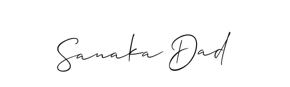 Create a beautiful signature design for name Sanaka Dad. With this signature (Allison_Script) fonts, you can make a handwritten signature for free. Sanaka Dad signature style 2 images and pictures png